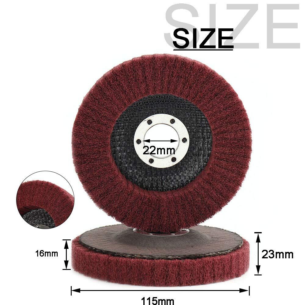 10x 4.5″ Nylon Flap Wheels Polishing Buffing Pad Grinding Disc for Angle Grinder