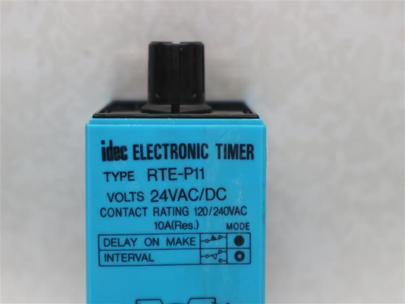 Idec RTE RTE-P11 RTEP11 Electronic Timer 24VAC/DC 120/240VAC 10A(RES.)