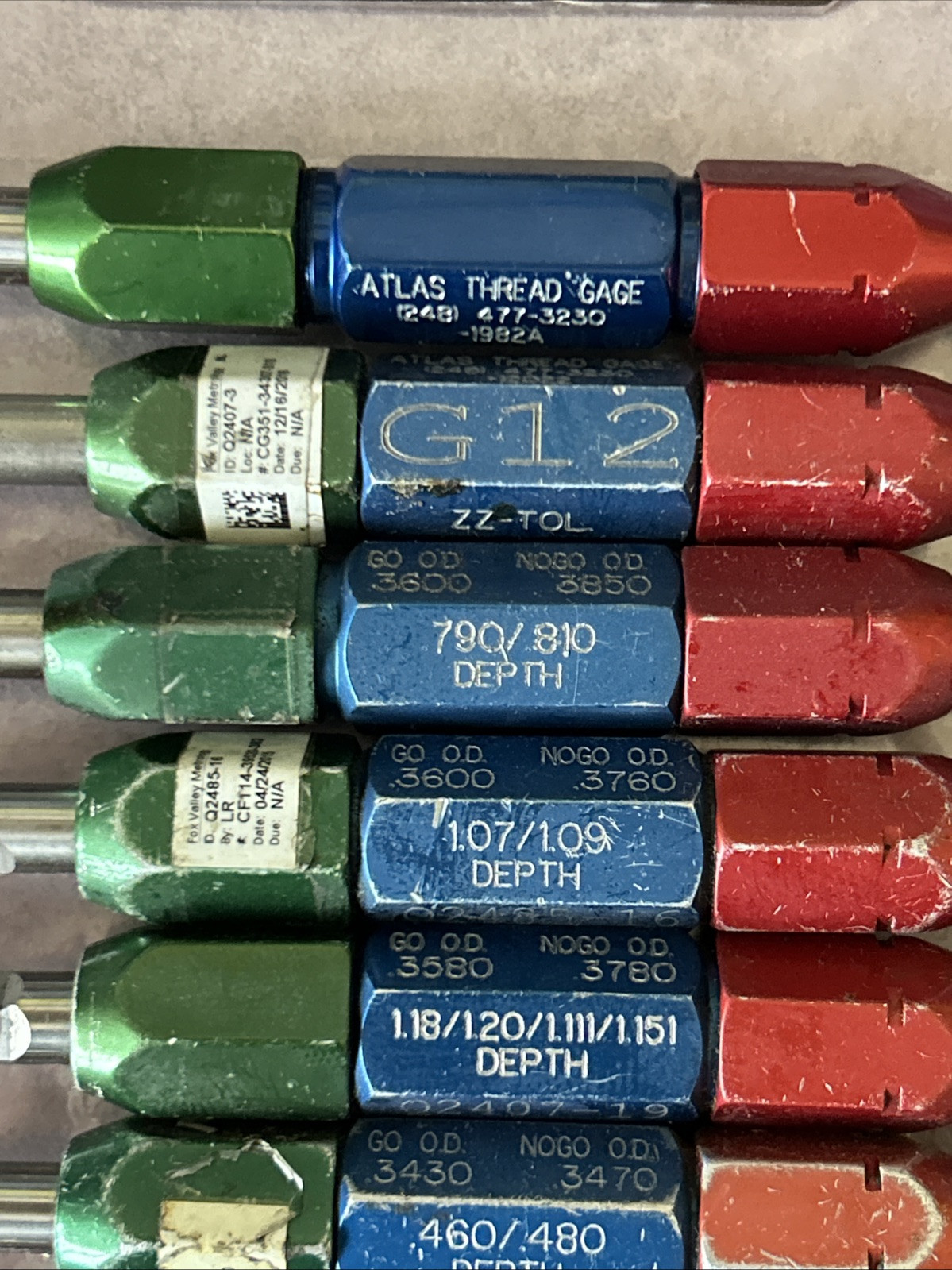 [LOT OF 11!] ATLAS 0.3000-0.4000 Go / No-Go OD Gages (Mixed Lot) _FAST SHIPPING!