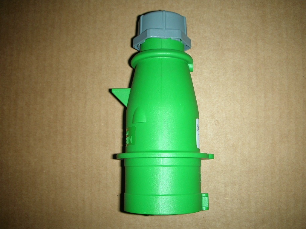 Mennekes Type 2189, D-57399, 100-300Hz, 50-500V 3P+N+G, 16A, 10H Const Mach Plug