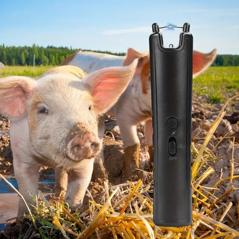 Rechargeable Livestock Prod with LED Electric Cattle Prod Stick Portable 23cm