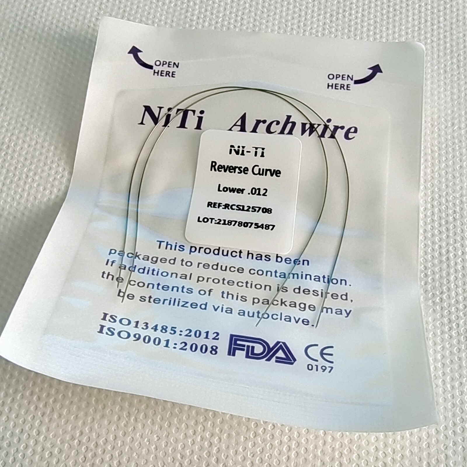 10packs Dental Arcos de Ortodoncia NITI Alambre de Arco de Curva Inversa
