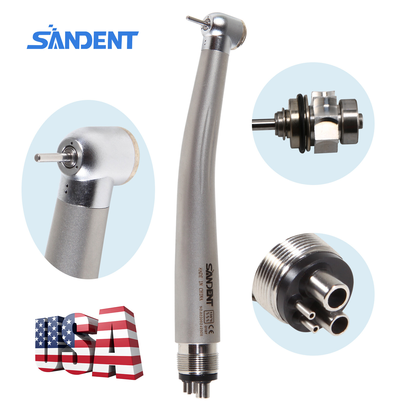 SANDENT NSK PANA MAX Style Dental High Speed Handpiece Standard Head push 4 hole