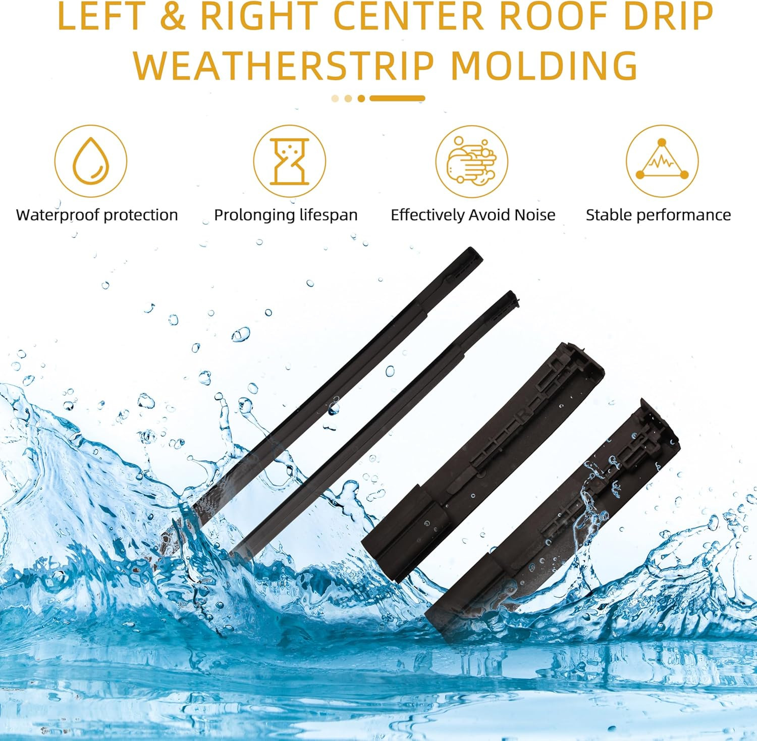 6Pcs Center Roof Drip Weatherstrip Molding Trim Toyota Highlander 2009-2014 OE