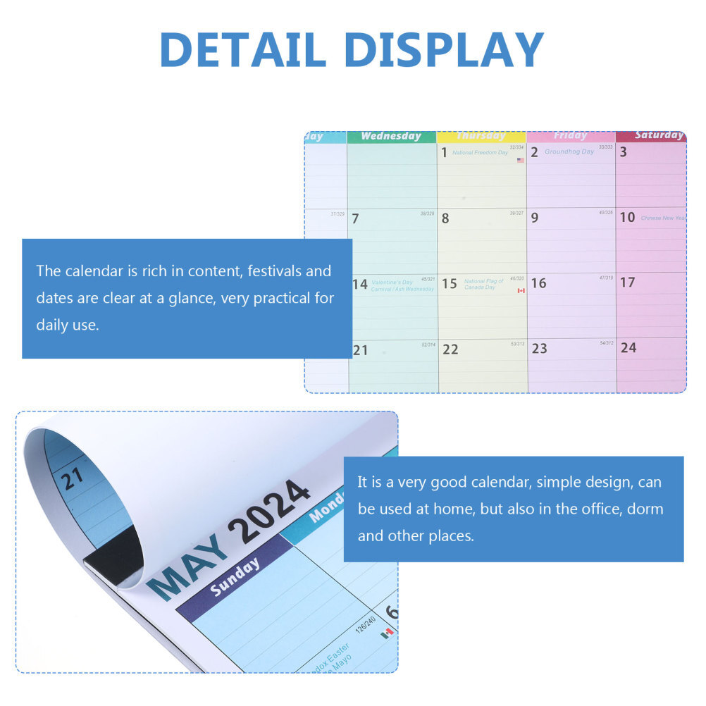 Schedule Long-term Use Calendar Beautiful Appearance Office