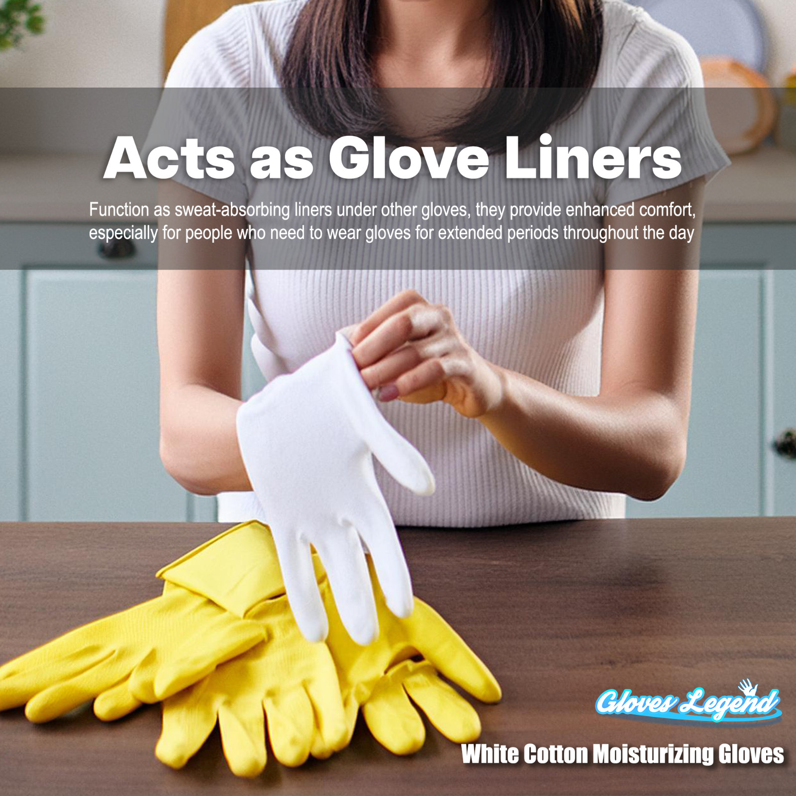 Gloves Legend 100% Cotton White Gloves for Jewelry Coin Silver Inspection XS~XL
