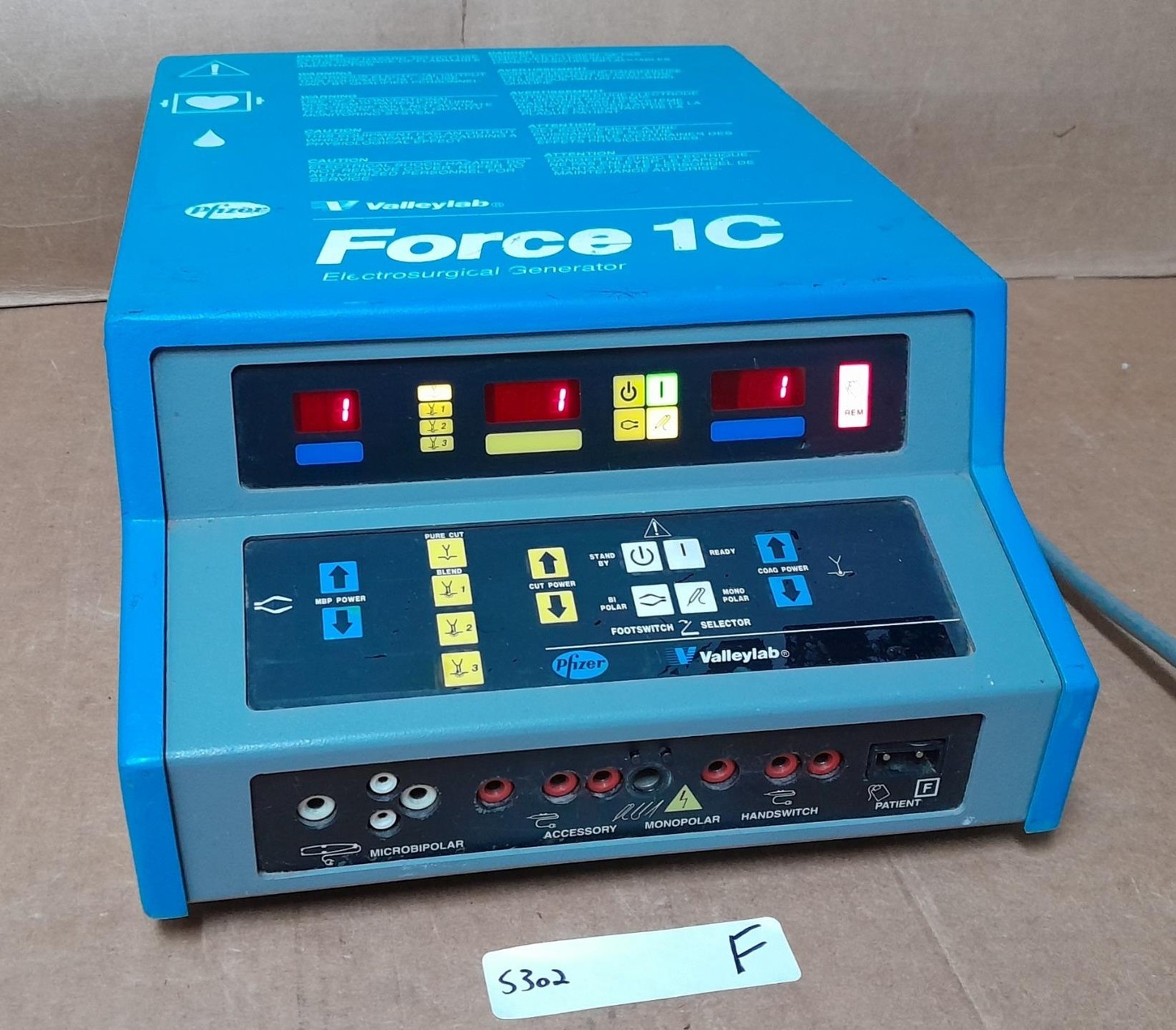 VALLEYLAB FORCE 1C SOLID STATE GENERATOR UNIT 216 150 340 ! S302 F