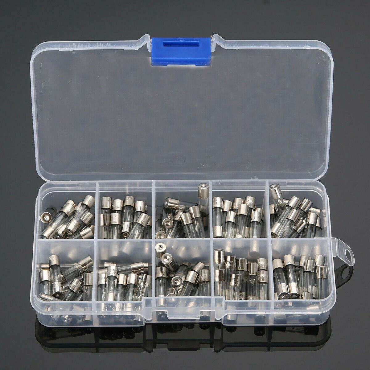 100Pcs 5x20mm Quick Blow Glass Tube Fuse Assorted Kits Fast Action Glass Fuses