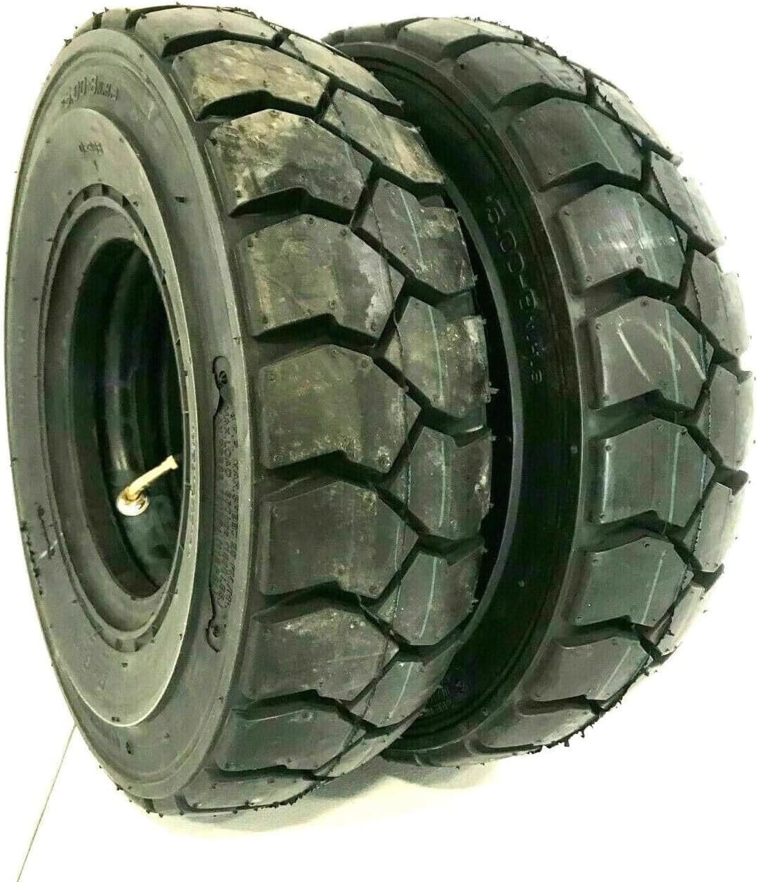 💪 Justubes SET OF TWO 6.00-9 Forklift Tires w/ Tubes & Flaps Heavy Duty 600-9