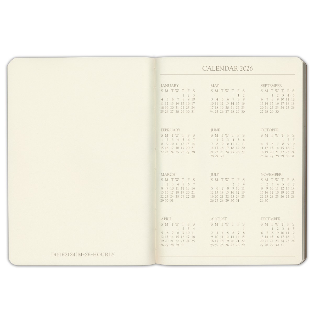 Gallery Leather Desk Hourly Weekly Monthly Planner 2026, Elegantly Bound Cale…