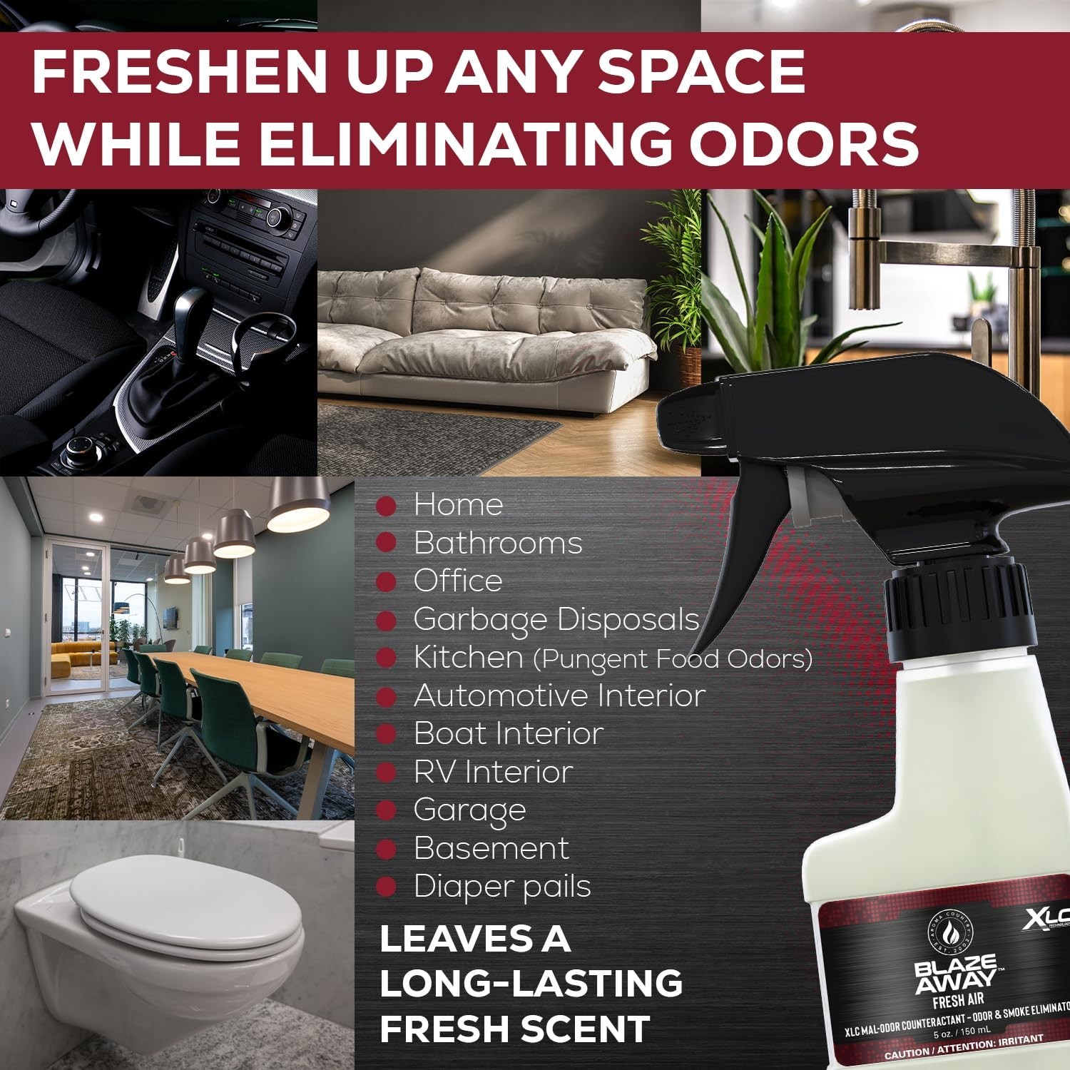 Blaze Away Commercial Air Freshener & Odor Eliminator for Strong Odor – Indus…