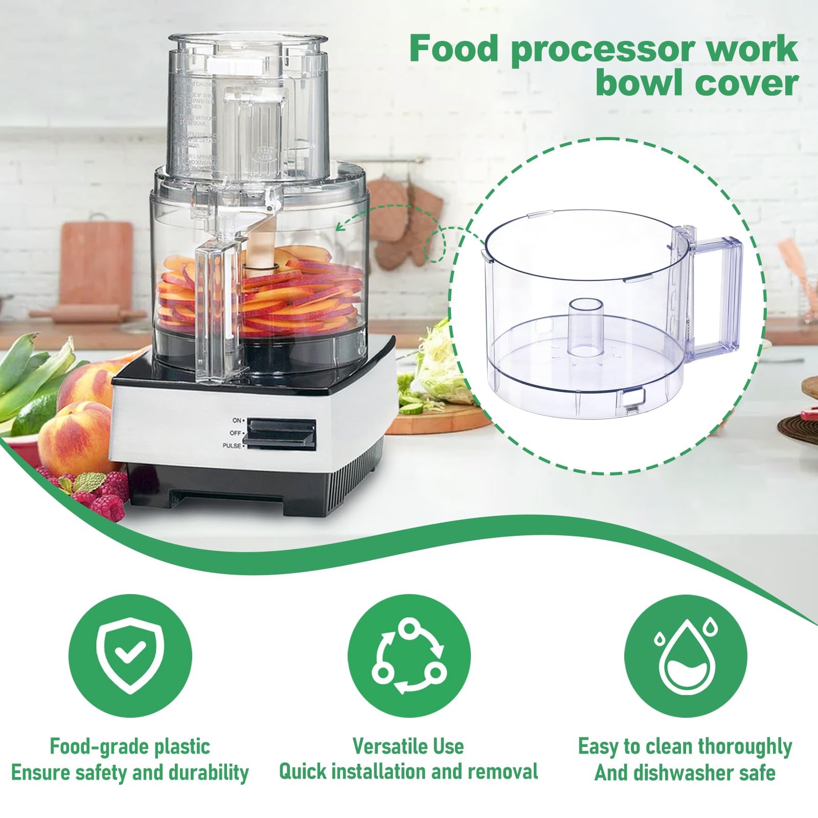 7 Cup Food Processor Work Bowl,FP-631AGTX-1 The 7 Cups, Transparent color