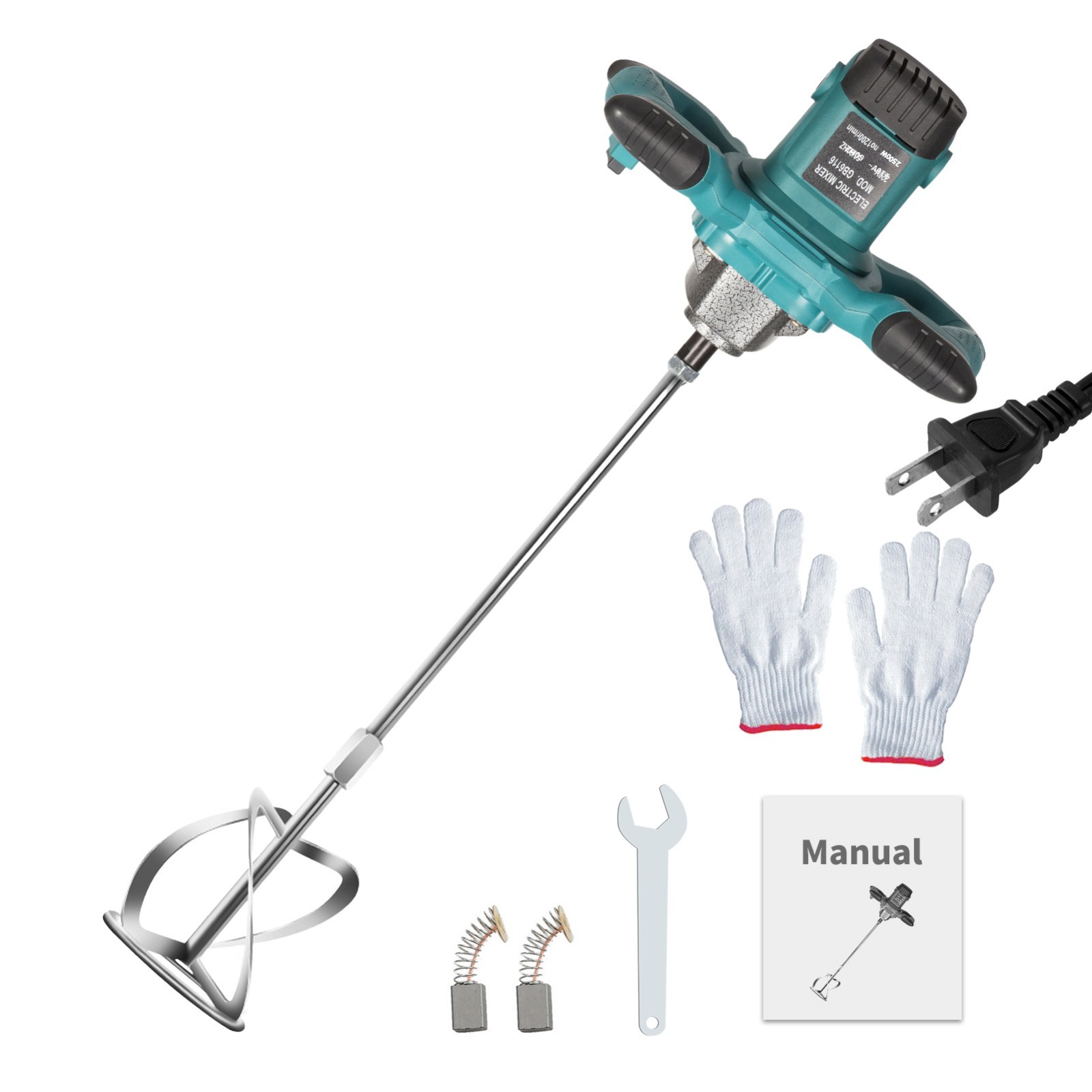2500W Handheld Electric Mixer 6-Speed Adjustable High Efficiency