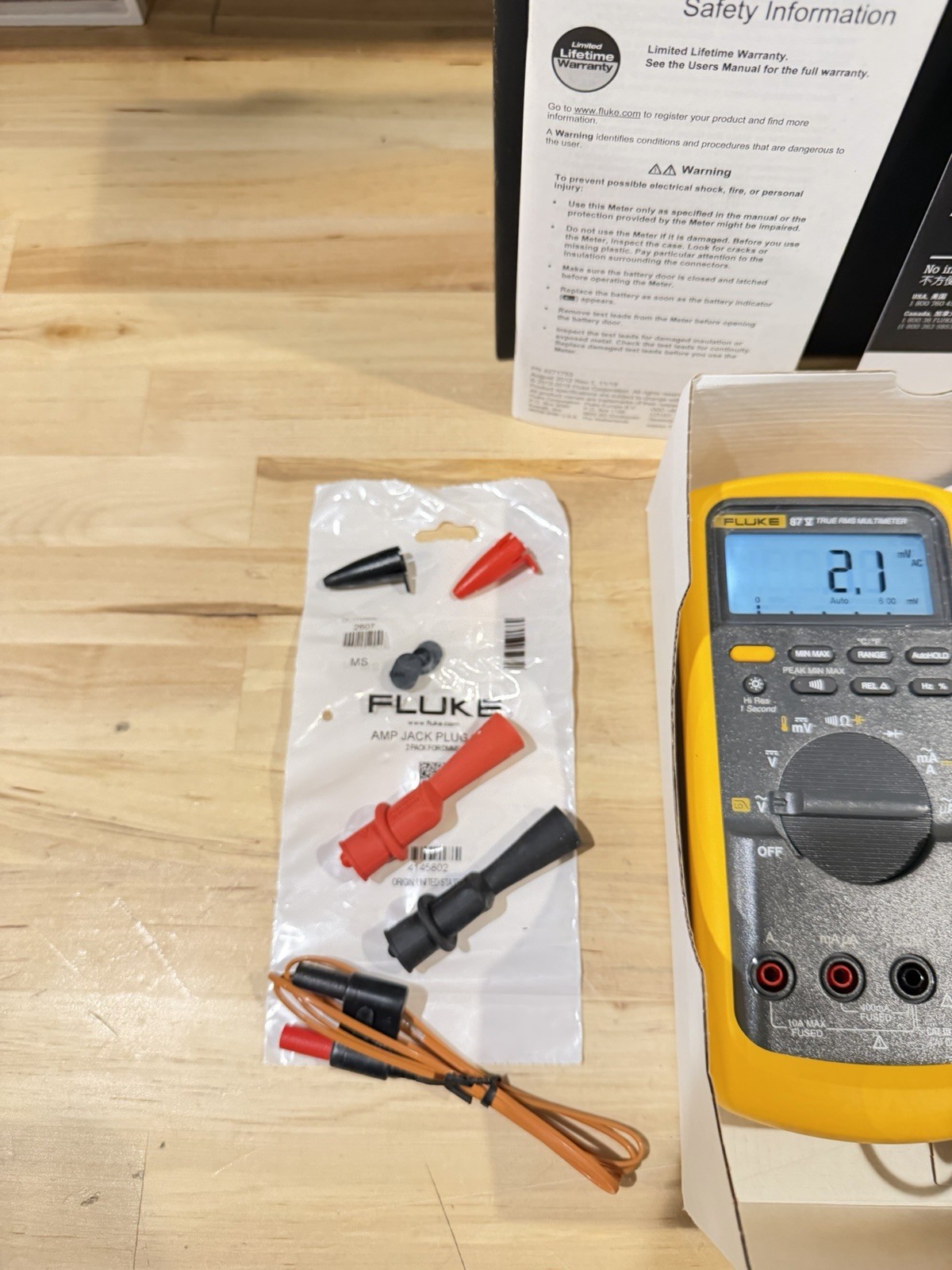 FLUKE 87V/IMSK INDUSTRIAL MULTIMETER SERVICE KIT W/ i400 AC CURRENT CLAMP