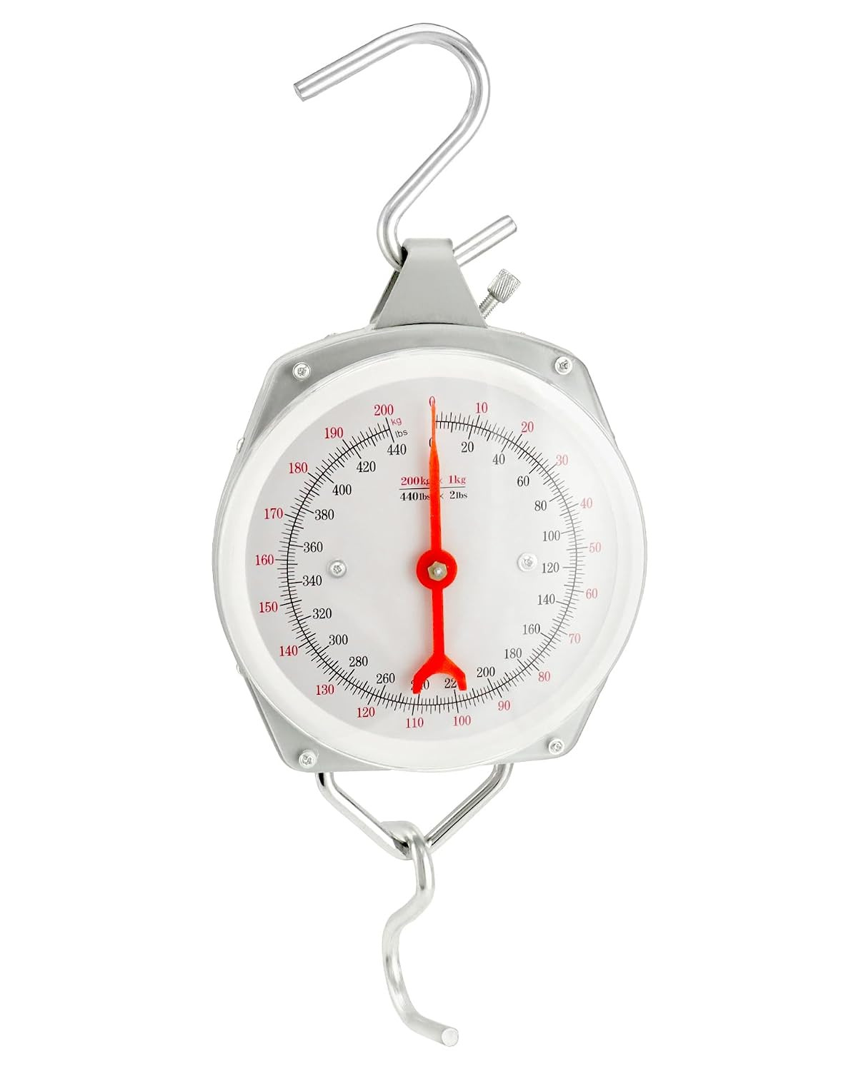 Precision Hanging Scale 440lbs 200kg Capacity Dual Unit Heavy Duty Hook Max Uses