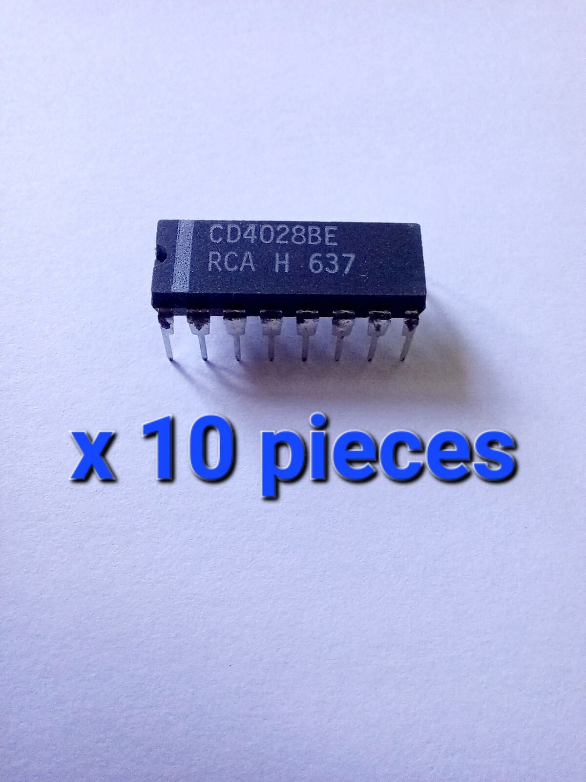 Lot of 10* RCA CD4028BE 16 PIN DIP BCD TO DECIMAL DECODER NOS NEW!! USA SELLER!