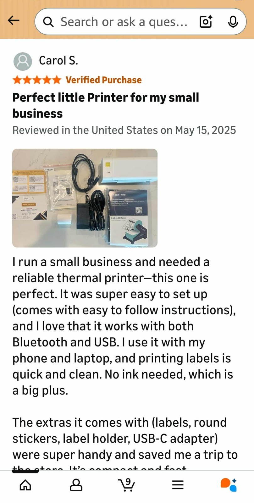 Thermal Bluetooth Shipping Label Printer 4×6 – Mac Windows Android iOS (Open Box