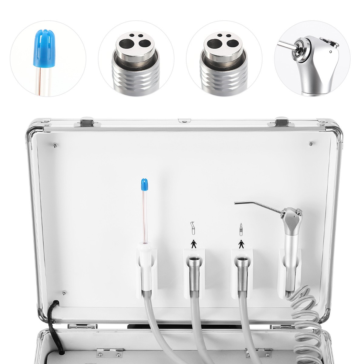 portátil Dental unidad móvil de entrega de succión compresor de aire 4Hole/Silla