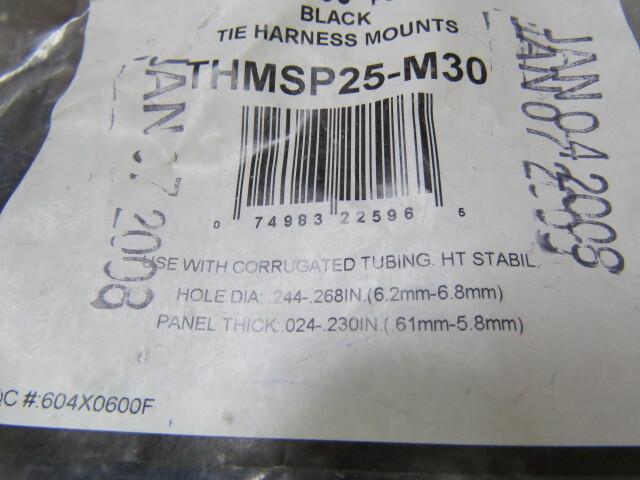 PANDUIT THMSP25-M30 Qty of 100 per Lot TIE HARNESS MOUNT BLACK; CHRISTMAS TREE