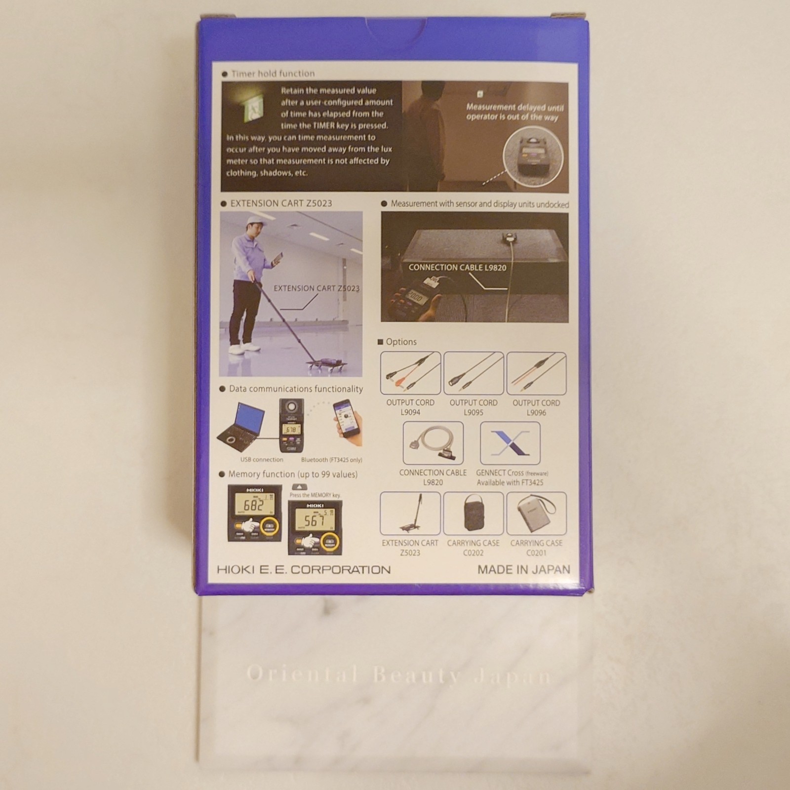 Hioki FT3425 Lux Meter Equipped with Bluetooth wireless technology Japan Fedex