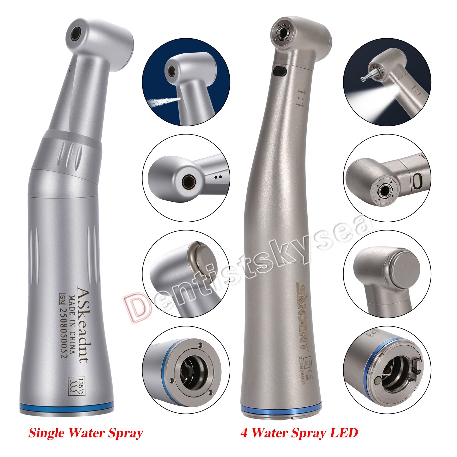 NSK Style 1:5/1:1 Dental Contra Angle Slow Low Speed Handpiece E-Type USA