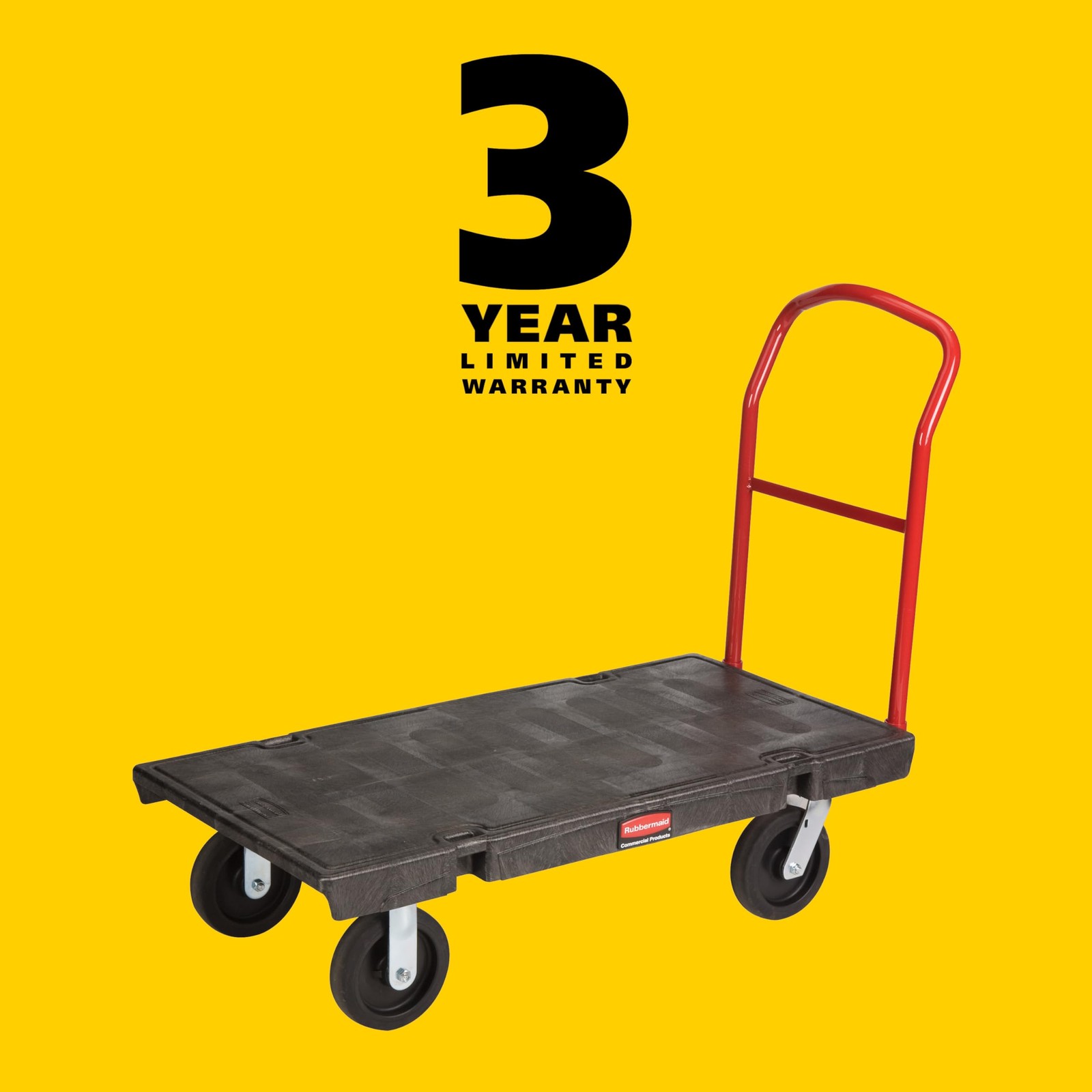 Rubbermaid Commercial Products Heavy-Duty Platform Truck, 2,000 Pound Capacity