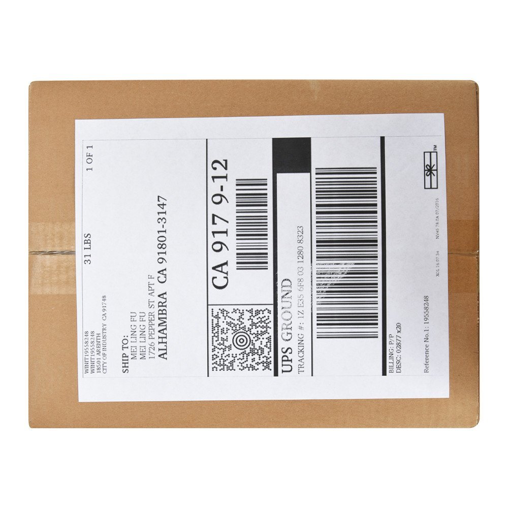1000 Round Corner Half Sheet Shipping Labels 8.5×5.5 For Laser Inkjet Printer
