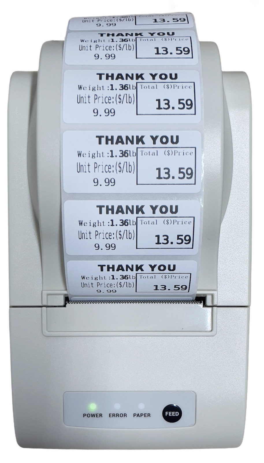 CAS LST-8060 Label 55 x 25 mm 550 Per Roll 12 Rolls Per Case 6600 Labels
