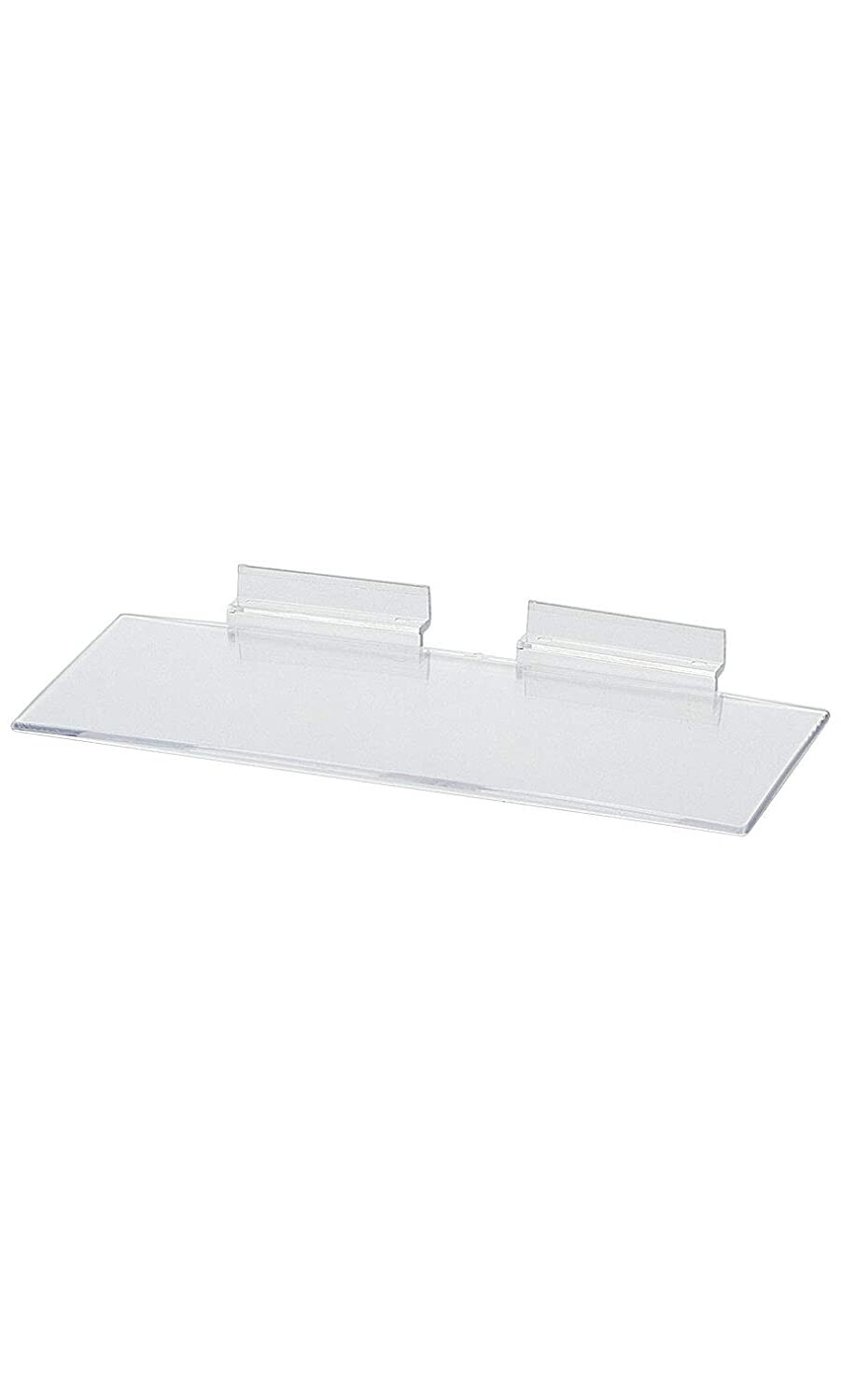 50 Slatwall Shelves Shelf Shoe 4″ x 10″ Display Flat Styrene Clear Acrylic