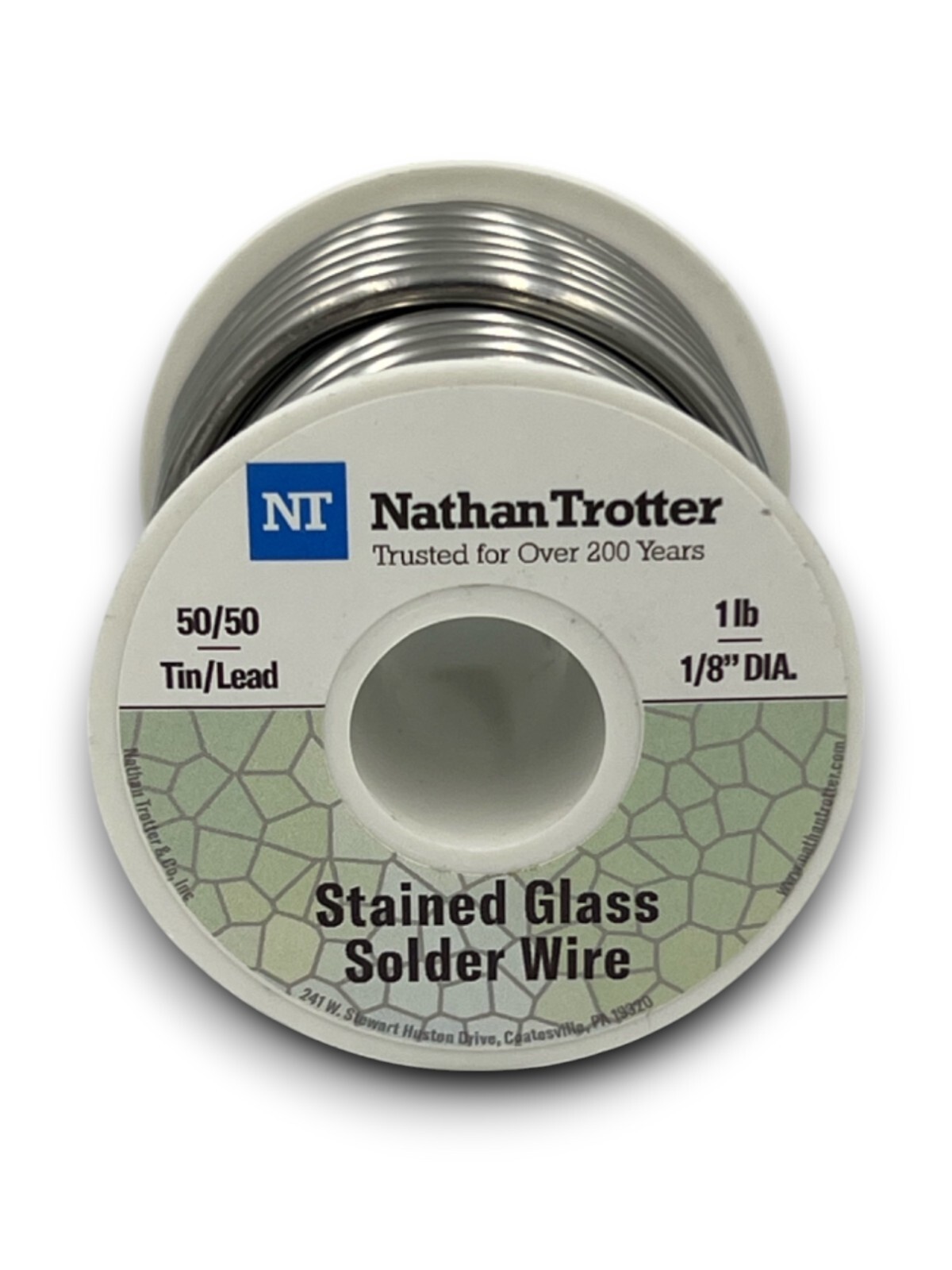 50/50 Solder for Stained Glass – .125” dia. (1 lb. spool)