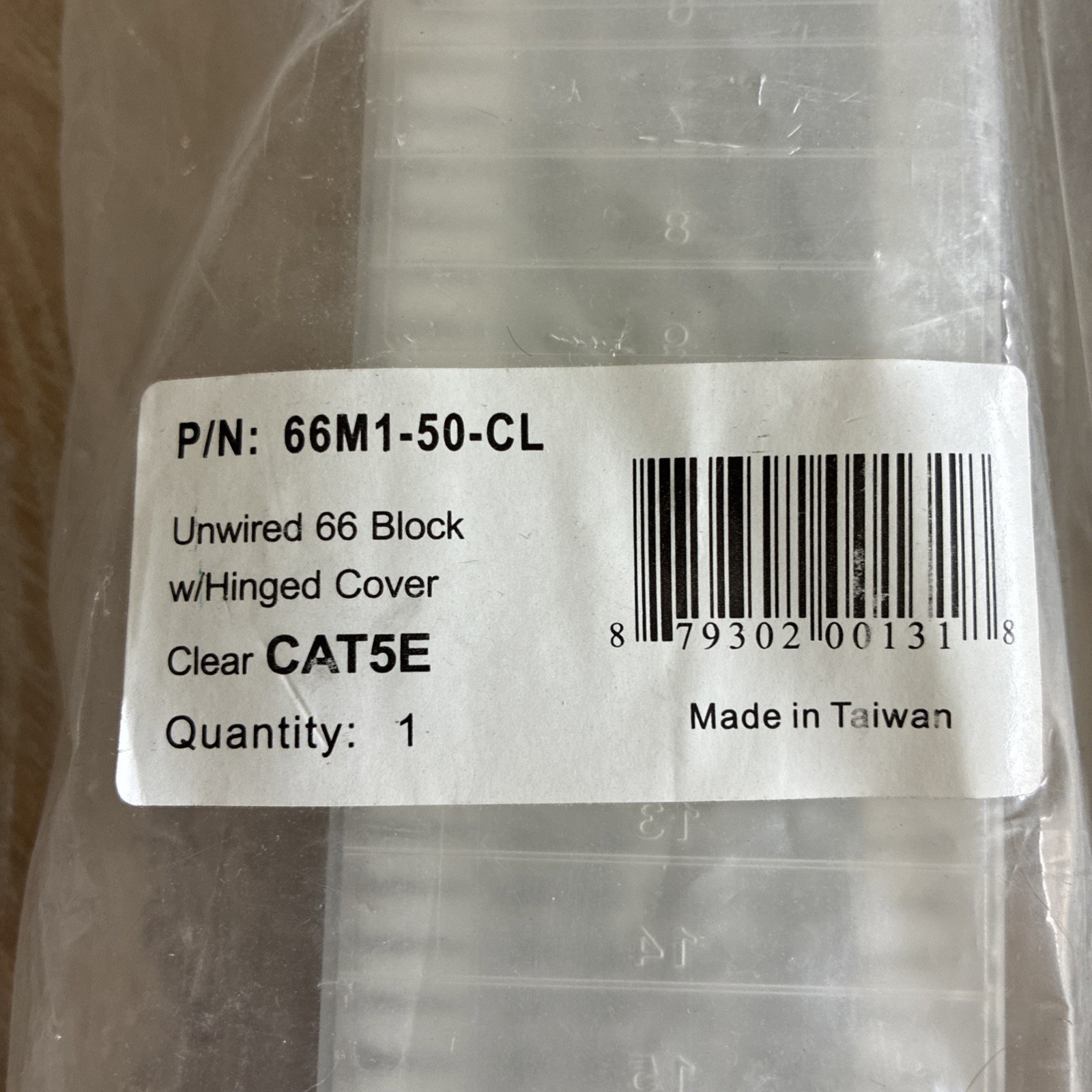 2- Dynacom 66M1-50-CL Unwired 66 Block w/ Hinged Cover Clear CAT5E