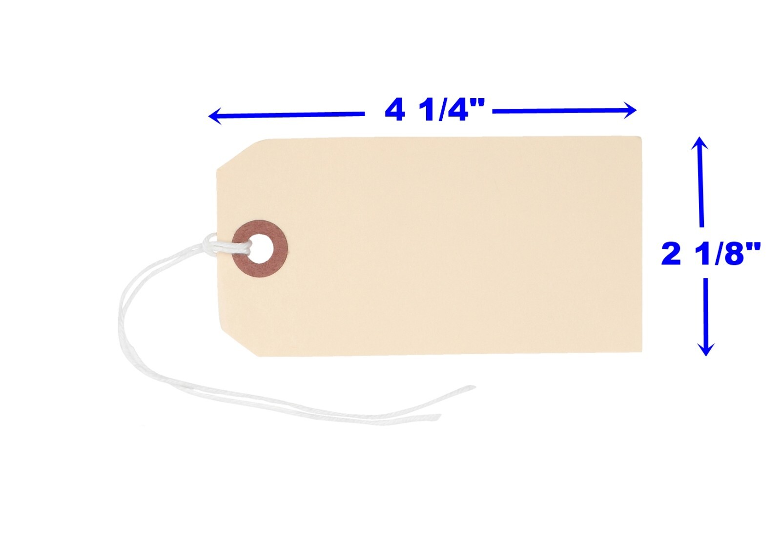 100 Manila 4 1/4″ x 2 1/8″ Size 4 Inventory Merchandise Price Tags with String