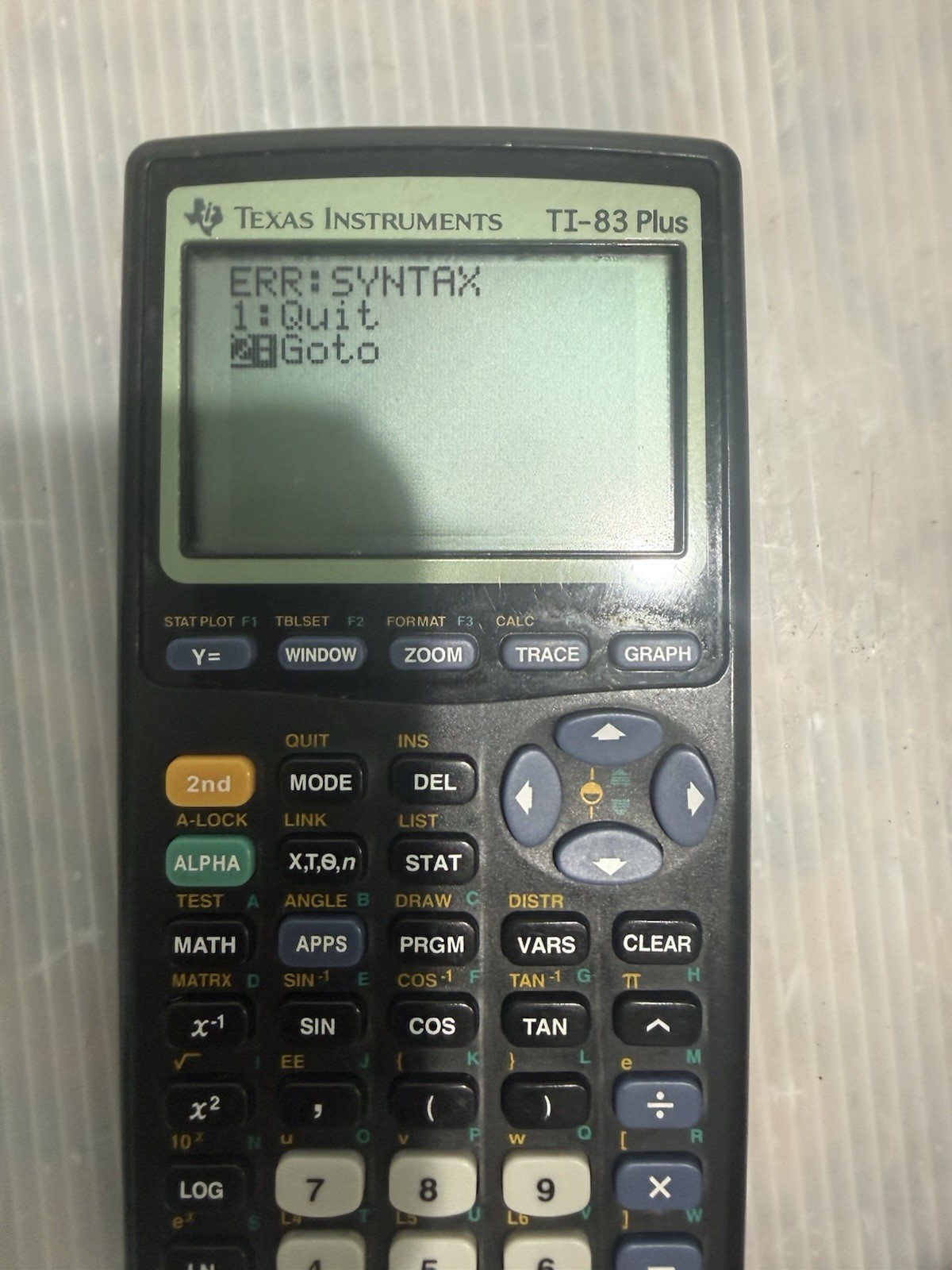 Texas Instruments TI-83 Plus Graphing Calculator Tested & Working No Cover