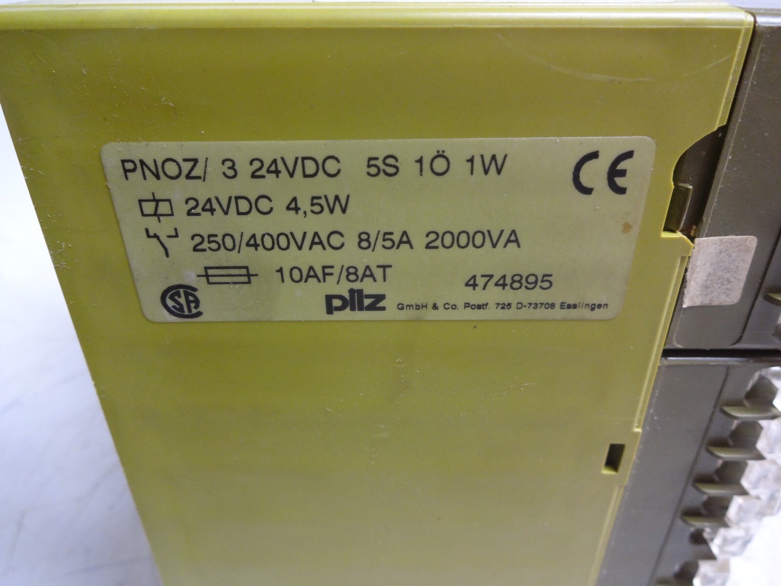 Pilz Pnoz/324vdc5s1o1w Safety Relay