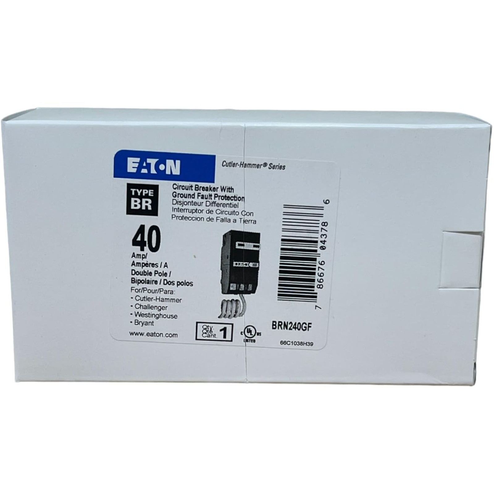 15 PACK Eaton BRN240GF 40 Amp 2 Pole GFCI Circuit Breaker 120/240V Type BR NEW