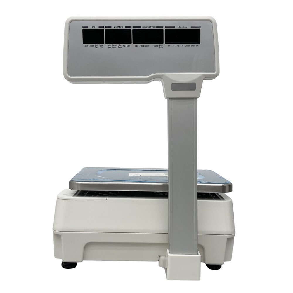30Kg/66Lbs Digital Price Computing Scale Thermal Printer Four-window Pole Market