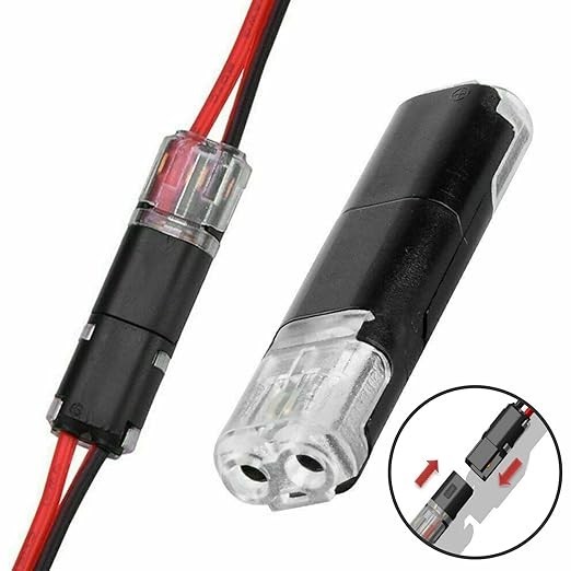 50PCS 2 Pin Wire Connectors Tool-Free No-Strip Quick Splice for LED Strip Light