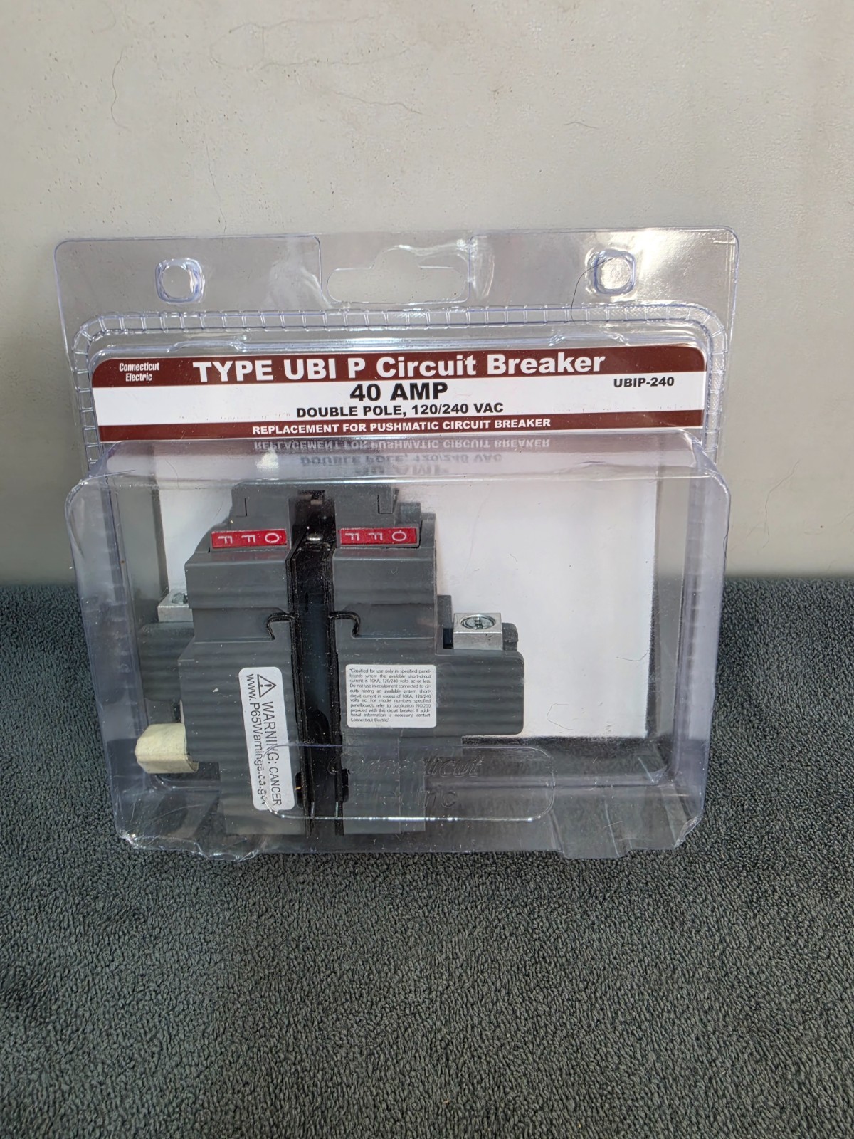 Connecticut Electric UBIP 40 amps Standard 2-Pole Circuit Breaker