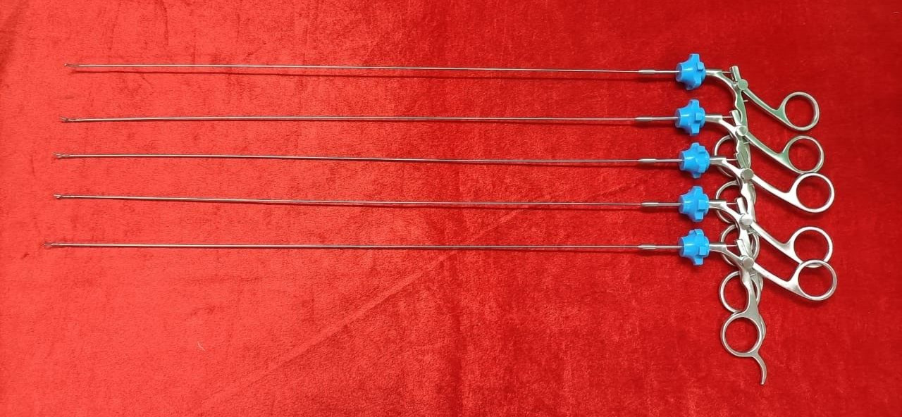 5pc – Hysteroscopy Semi Rigid Rotatable Alligator 5FR 40CM Reusable Instruments