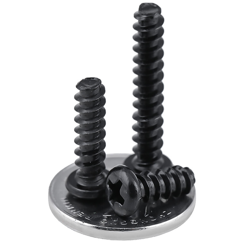 Electronic small Self Tapping Screws M1.4-M4 Phillips Pan Head Blunt Screw black