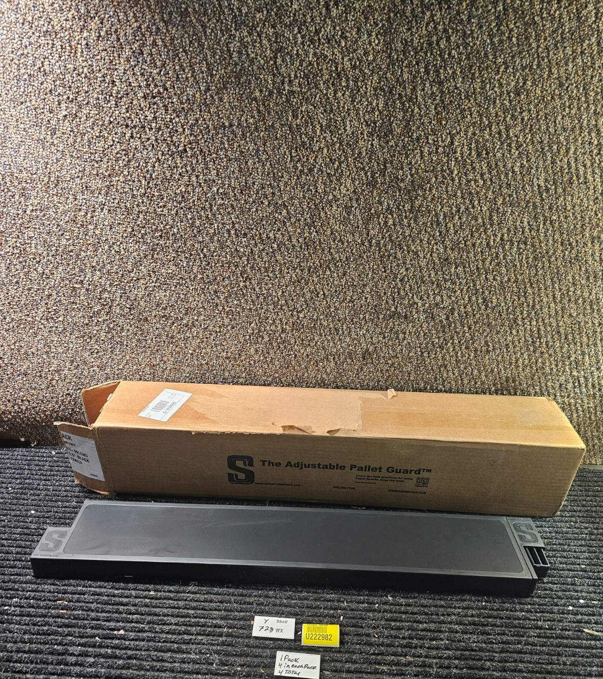 (4 PIECE) Safe-Strap CR-37179-99 Black 5.5 x 29 x 50″ Pallet Guard Black