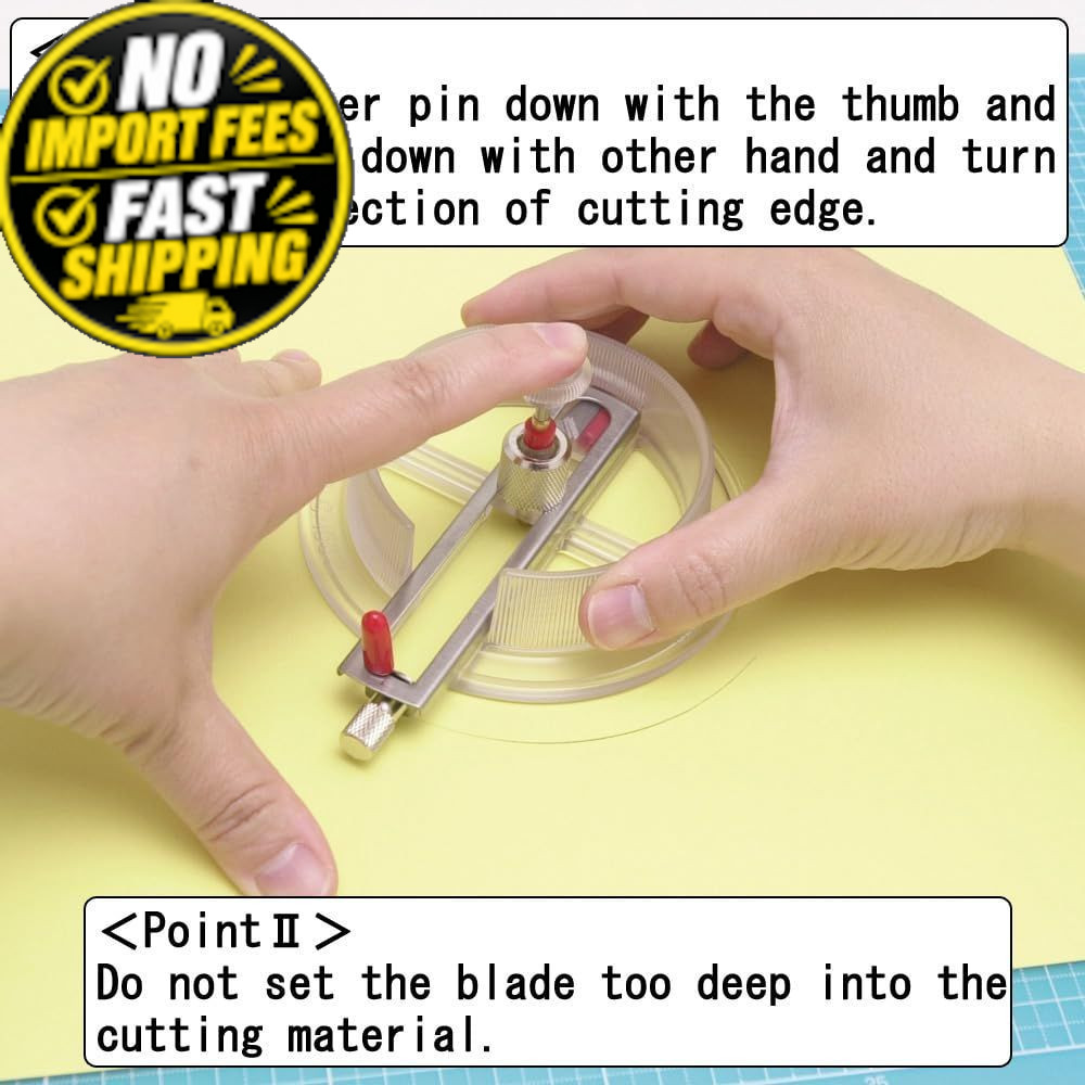 NT Cutter Circle Cutter, 3/4″ to 6-3/4″ Diameter (iC-1500P) Talla unica, Clear