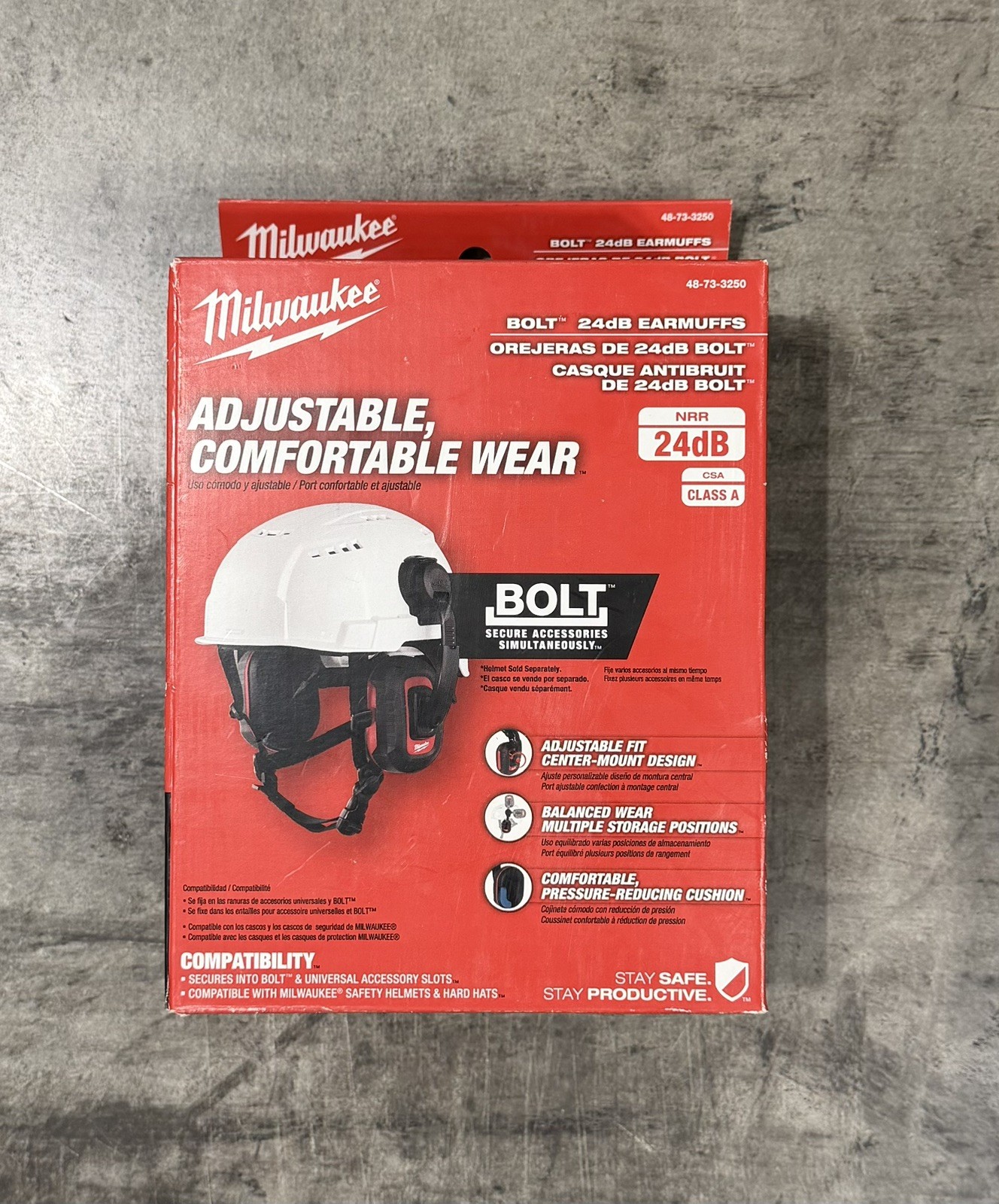Milwaukee BOLT 24dB Earmuffs 48-73-3250 Hard Hat Mounted Hearing Protection