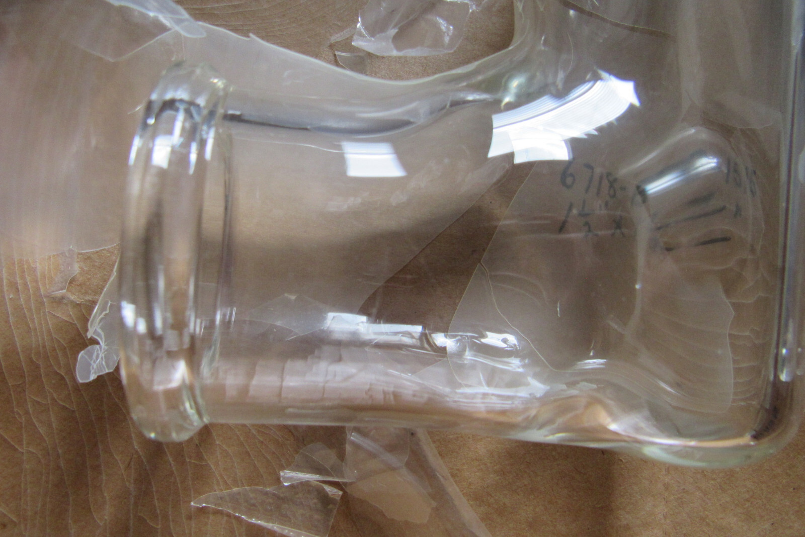 NOS O-I/Schott Kimax 6718-B-1515 Trap P-Style B Cleanout 1-1/2″ Drainline Glass
