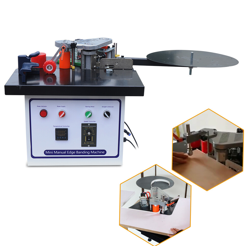 1200W Edge Banding Machine Set Portable Double Side Gluing Wood Bander Machine