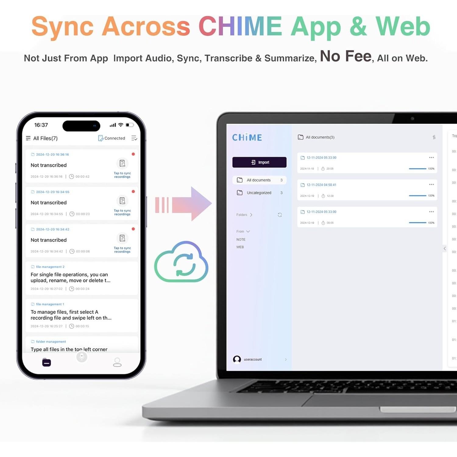 AI Voice Recorder – Voice Recorder w/No Fee for Transcribe Summarize by ChatGPT