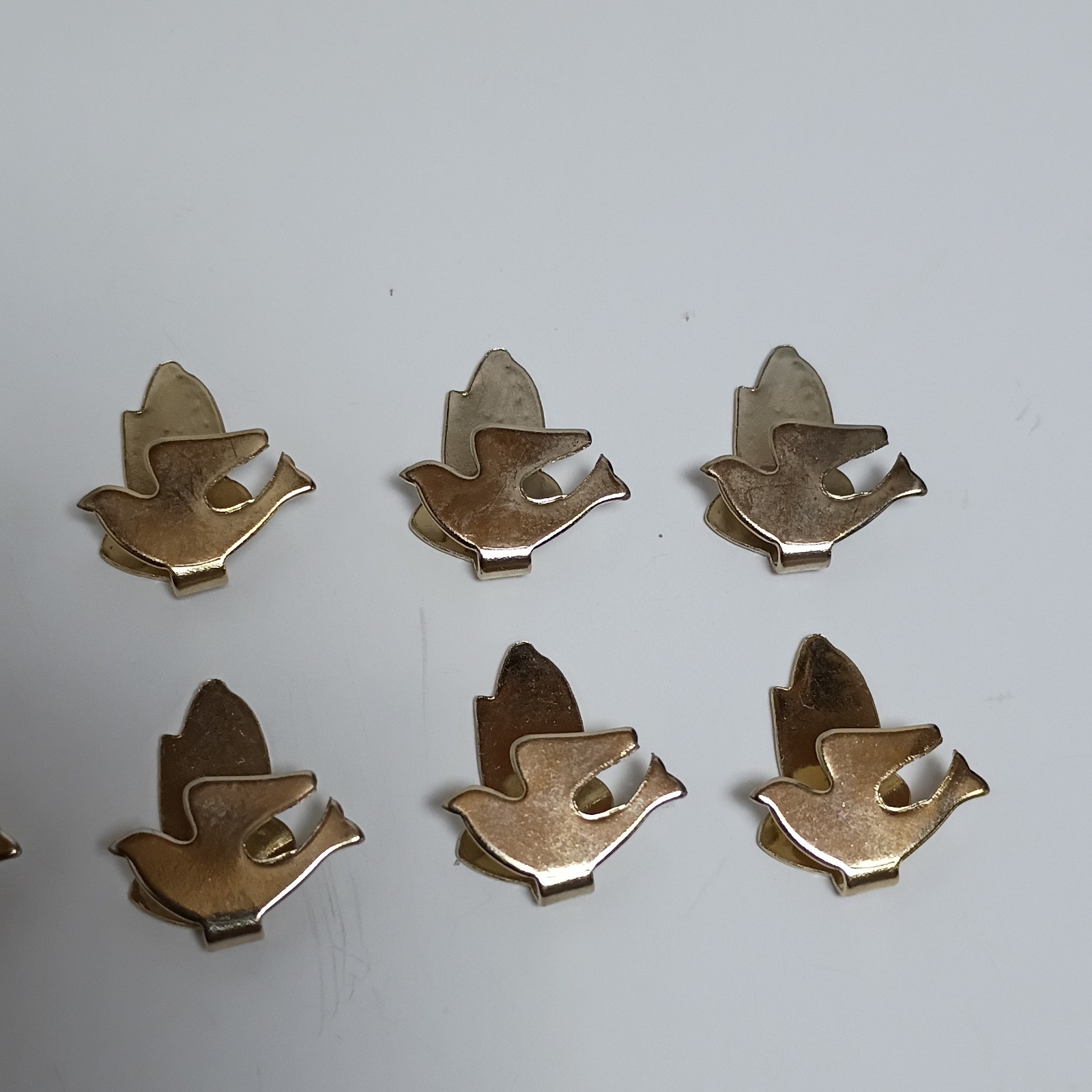 Lot of 10 Vintage Gold Tone Praying Hands Dove Bible Page Marker Bookmark Clips