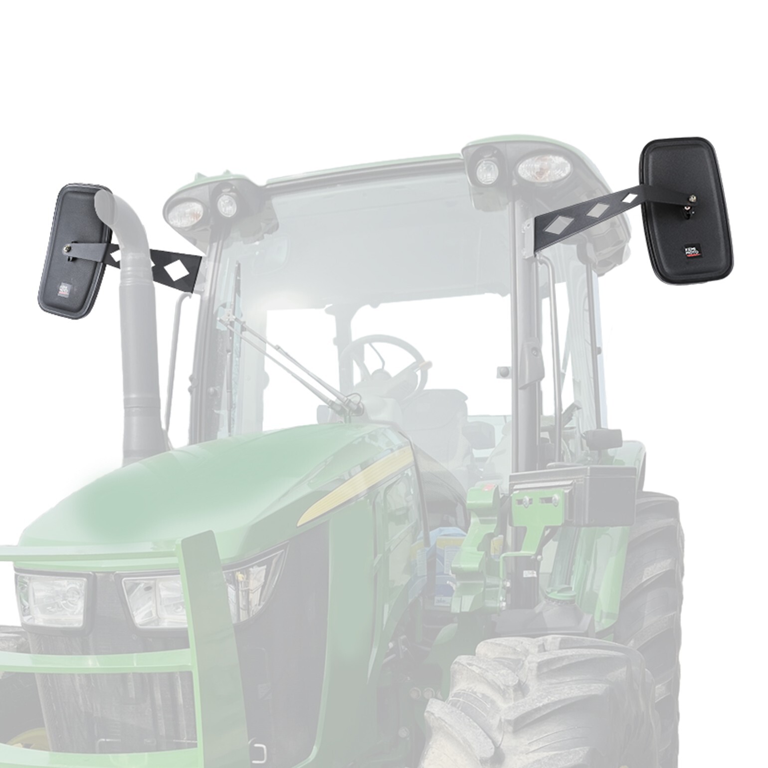 KEMIMOTO Tractors Left& Right Value Mirrors Kit for John Deere 5000/ 6000 Series