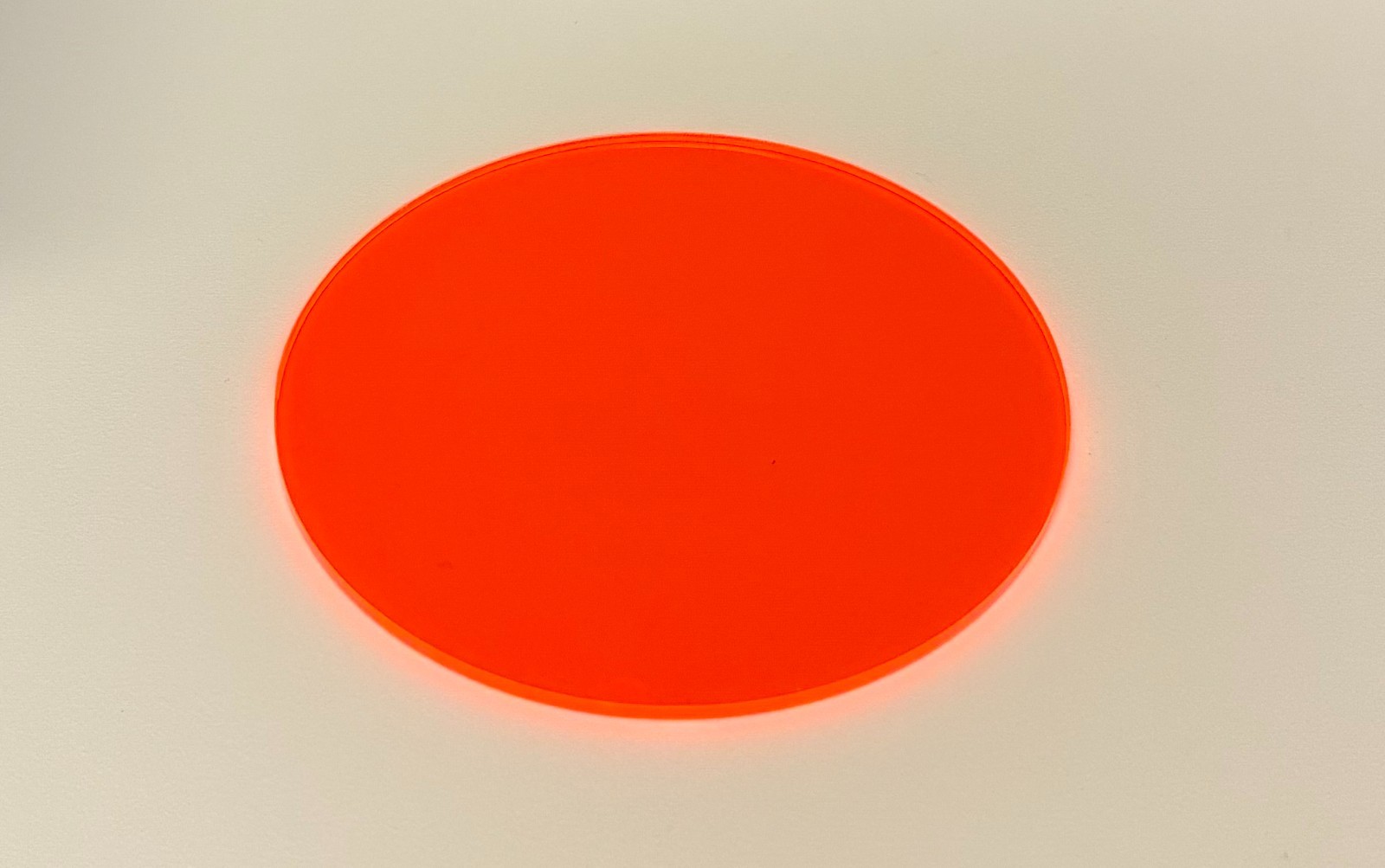 (4-Pack)-Acrylic Circle Disc-1/8″ thick-Orange Fluorescent-4″ Diameter