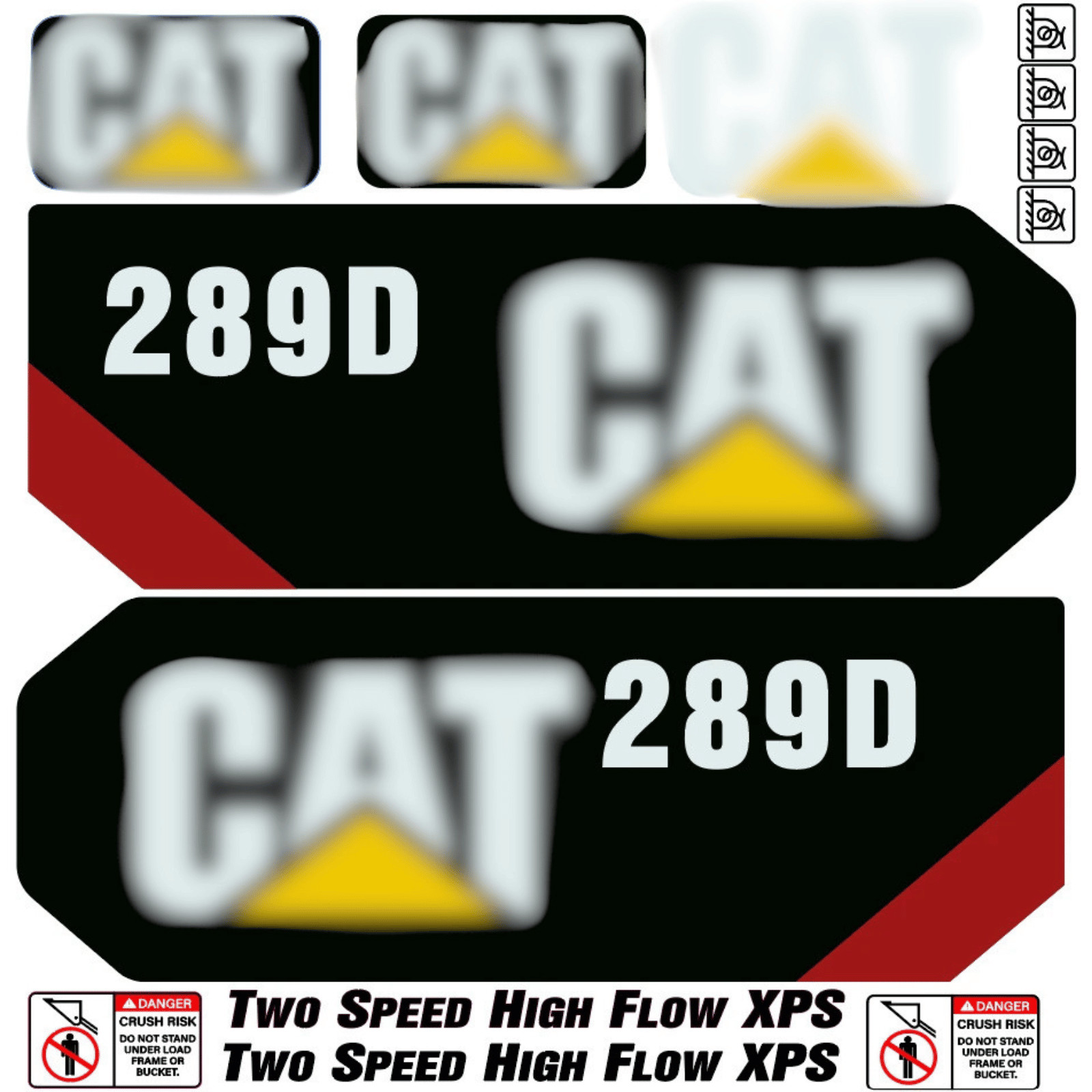 Compatible with 289D Decal Kit Skid Steer Stickers – FREE SHIPPING – 3M VYNYL